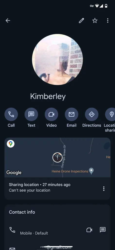 Google contacts localisation