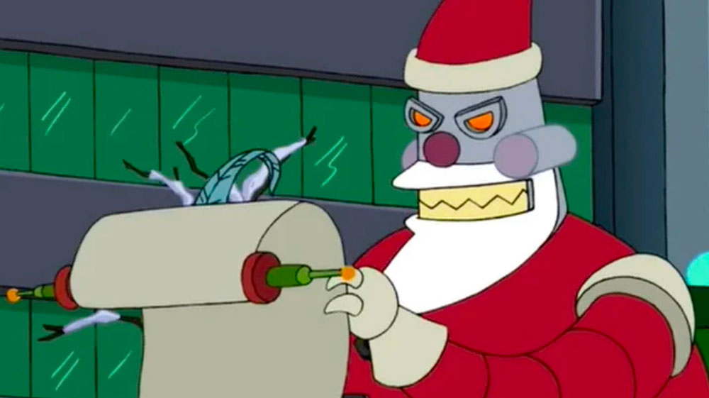 Le robot Santa Claus dans “Futurama”.