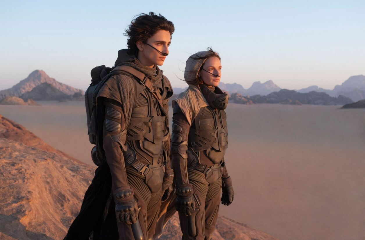 Timothée Chalamet et Rebecca Ferguson dans “Dune, première partie”.