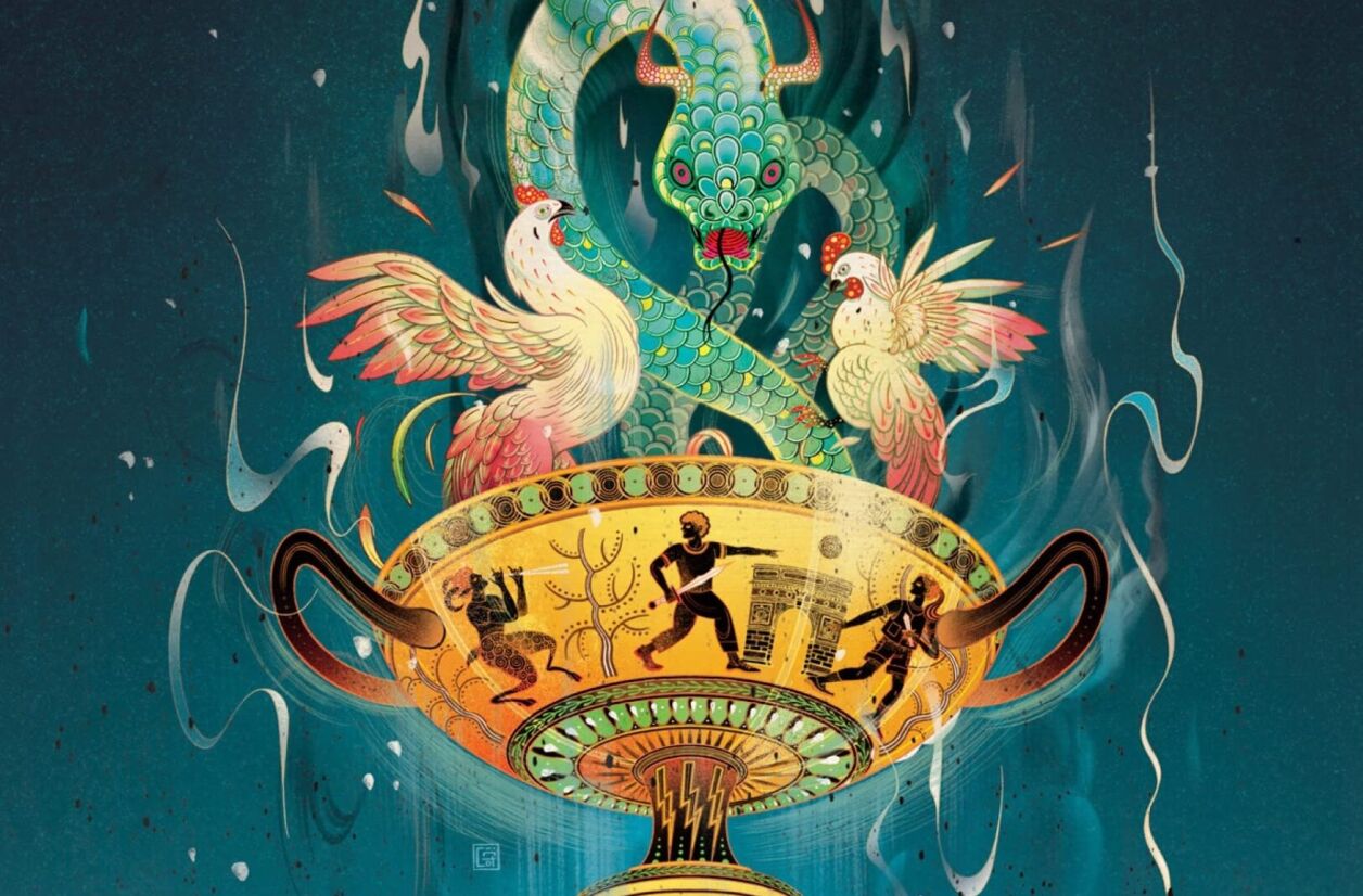 La couverture de “Percy Jackson et les Olympiens : Le Calice des dieux”.