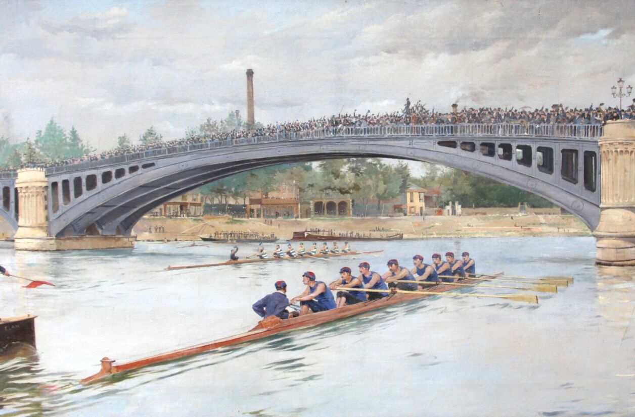 Ferdinand Gueldry (1858-1945).
Match annuel entre la Société Nautique de la Marne et le Rowing Club, 1883.

© musée intercommunal de Nogent-sur-Marne