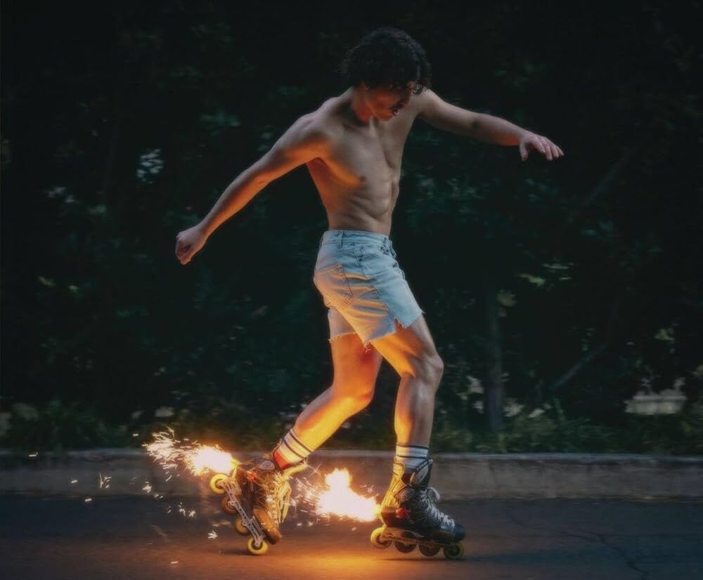 La pochette de l'album “Fireworks & Rollerblades“.