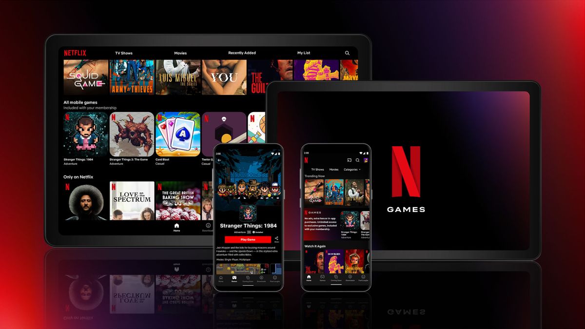 Le catalogue de jeux de l'option Netflix Games.