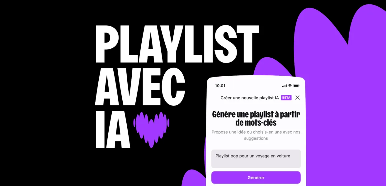 Les playlists générées par IA désormais à l'essai sur Deezer