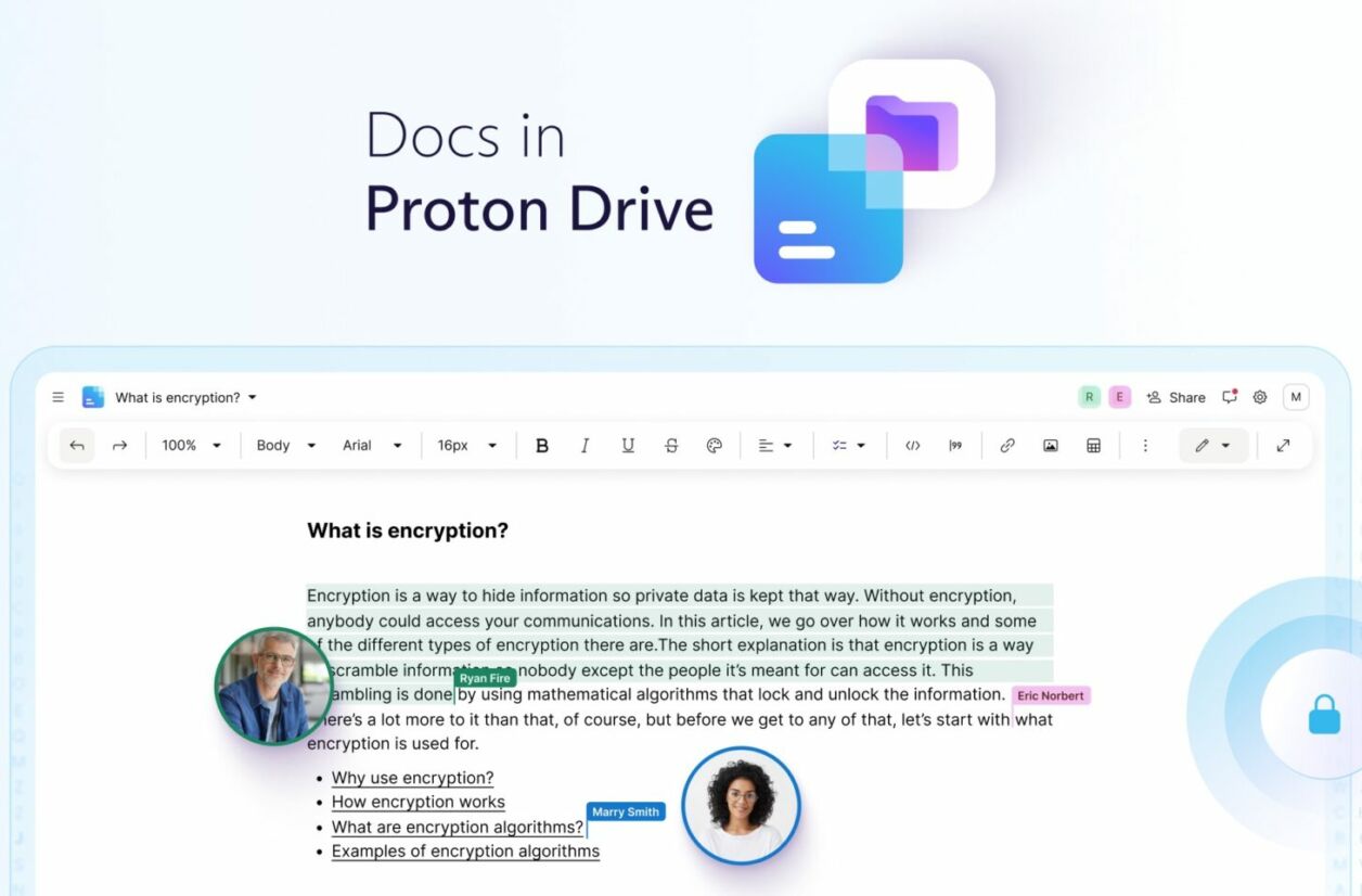 Proton lance enfin son concurrent à Google Docs