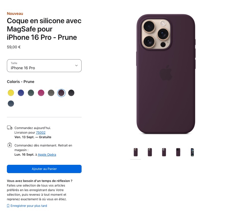 iPhone 16 Pro coque silicone