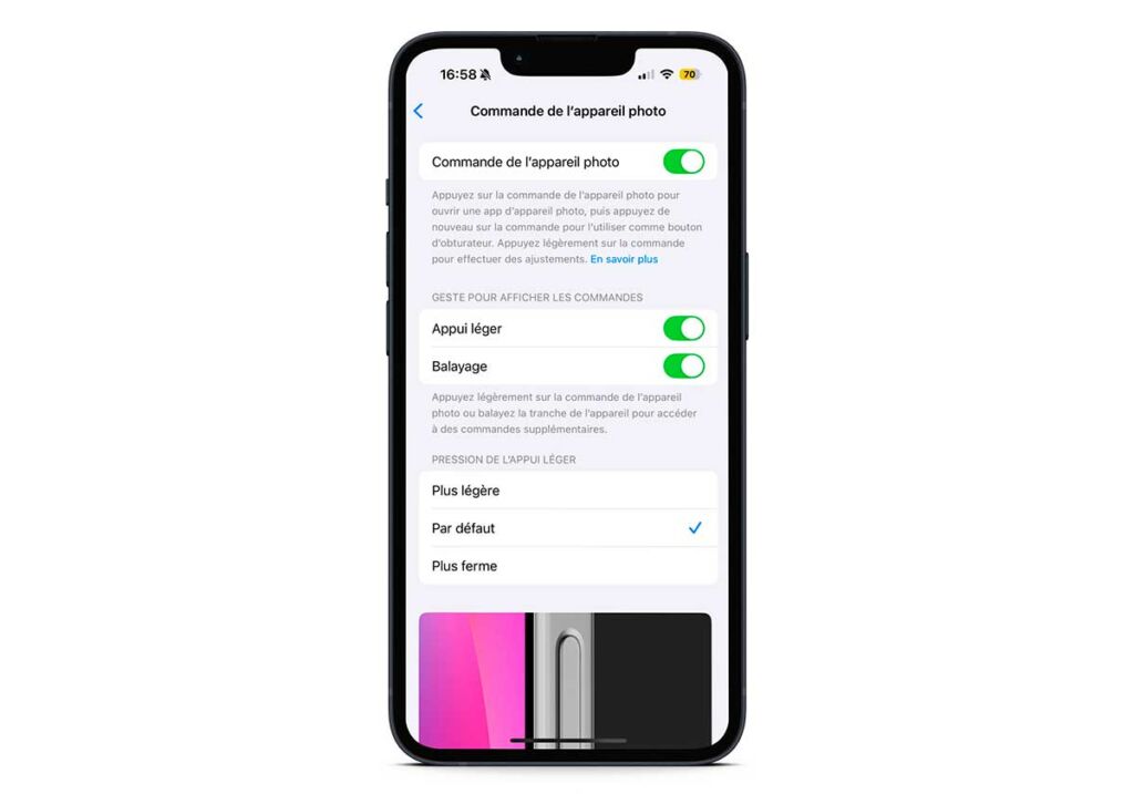 Nouveau bouton appareil photo iPhone 16