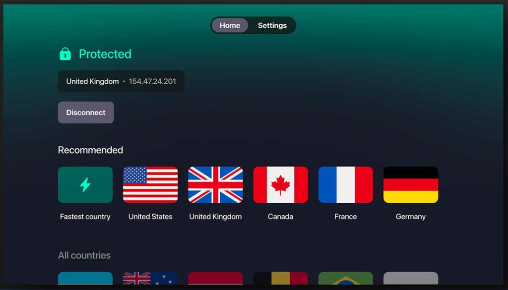 Proton VPN pour Apple TV