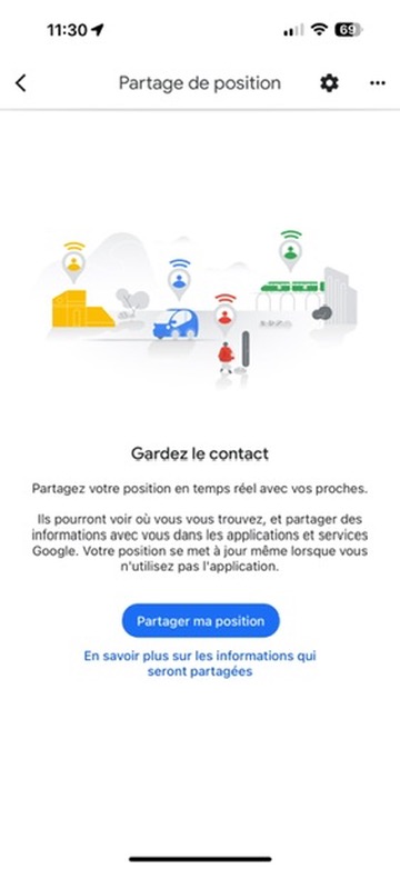 Google Maps partage position