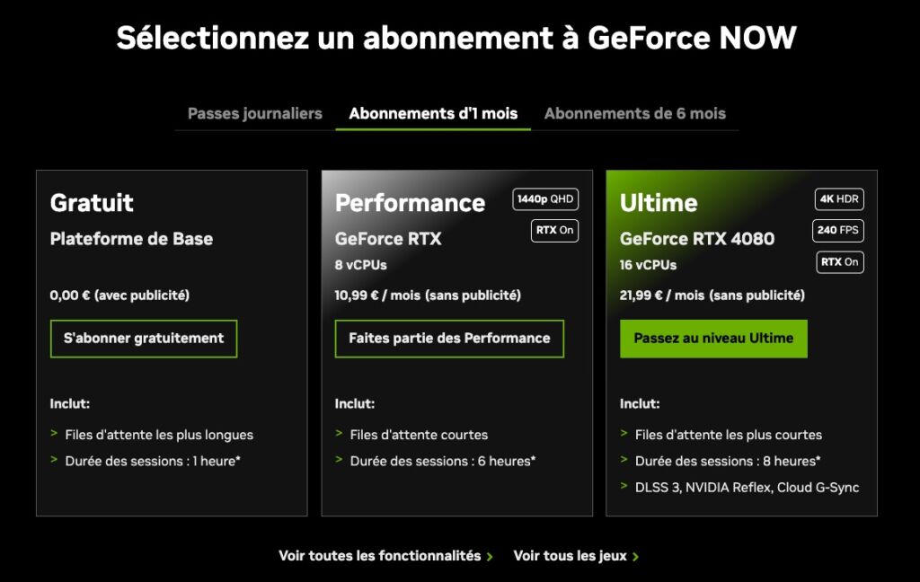 GeForce NOW nouvelle formule