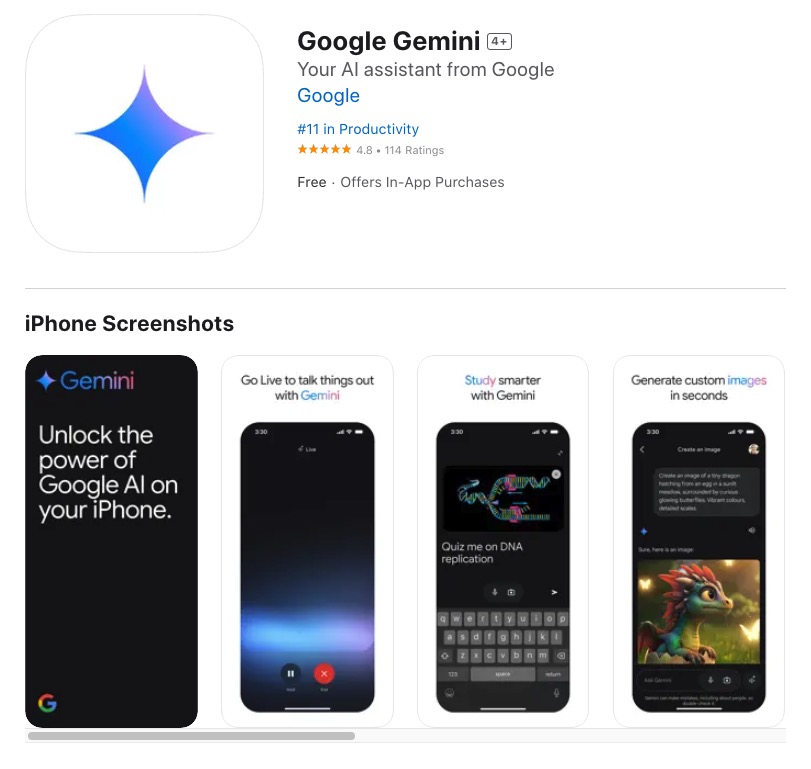 App Store Gemini App