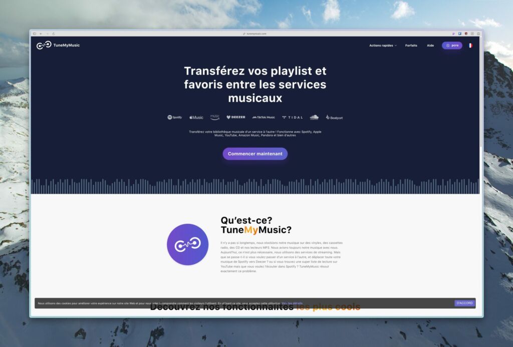 TuneYourMusic transfert playlists