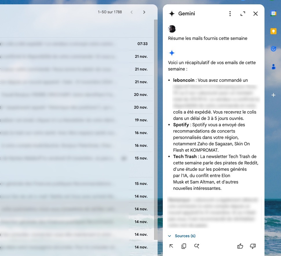 Gemini dans Gmail