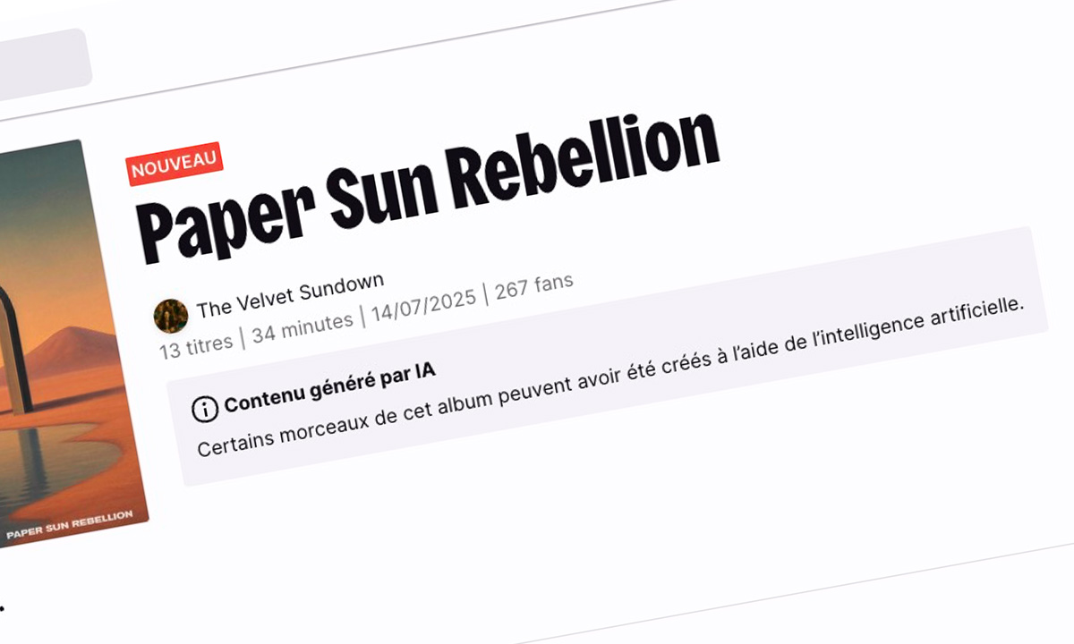 Deezer est la seule plateforme de streaming a identifier les titres générés par IA.