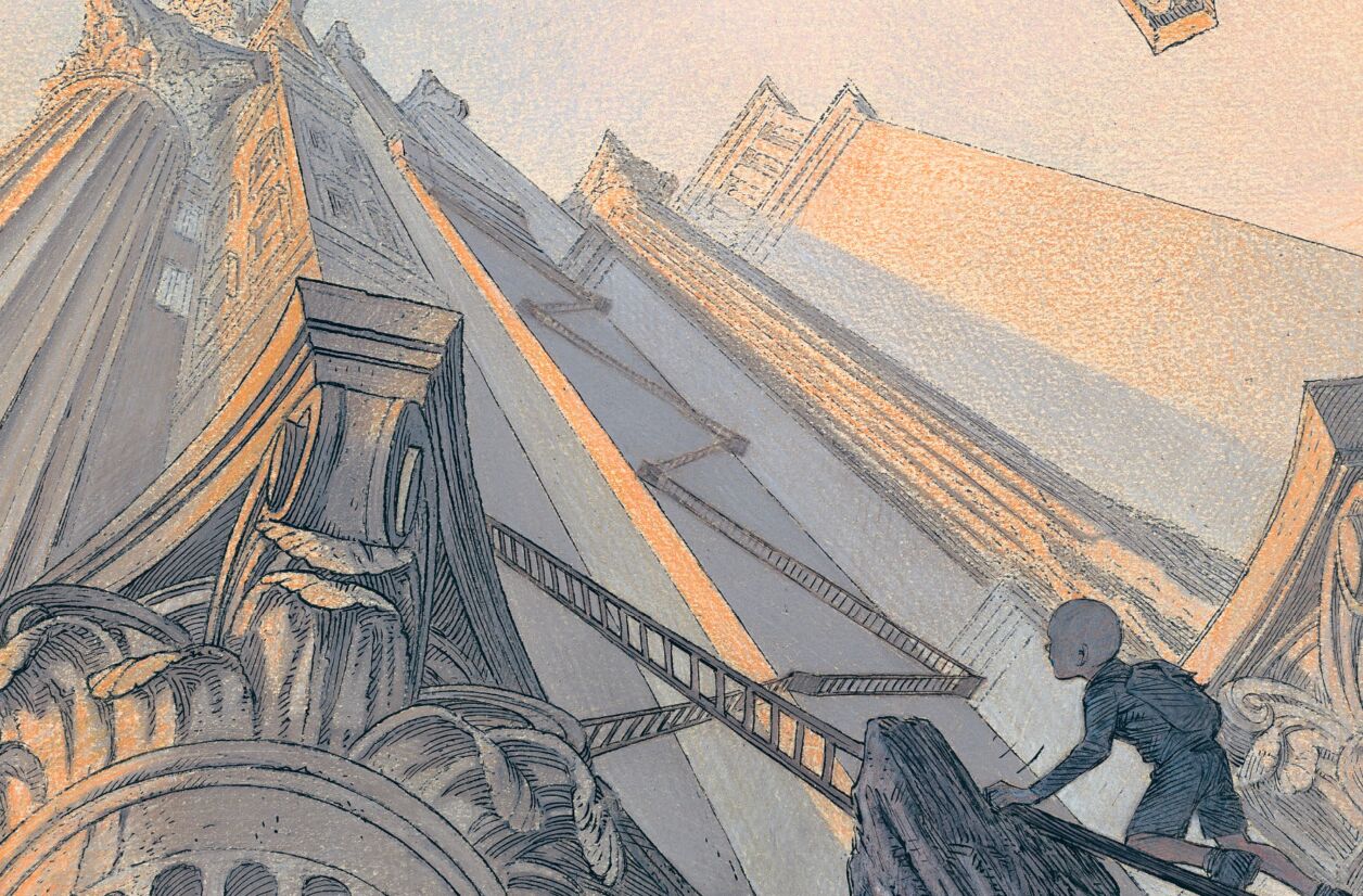 “Les Cités obscures – Souvenirs de l'Éternel présent”, de Benoît Peeters et François Schuiten.