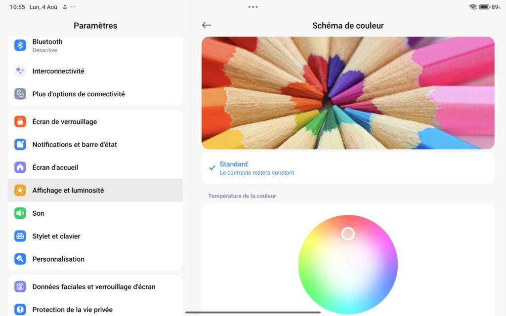 Prise en main Redmi pad 2 écran