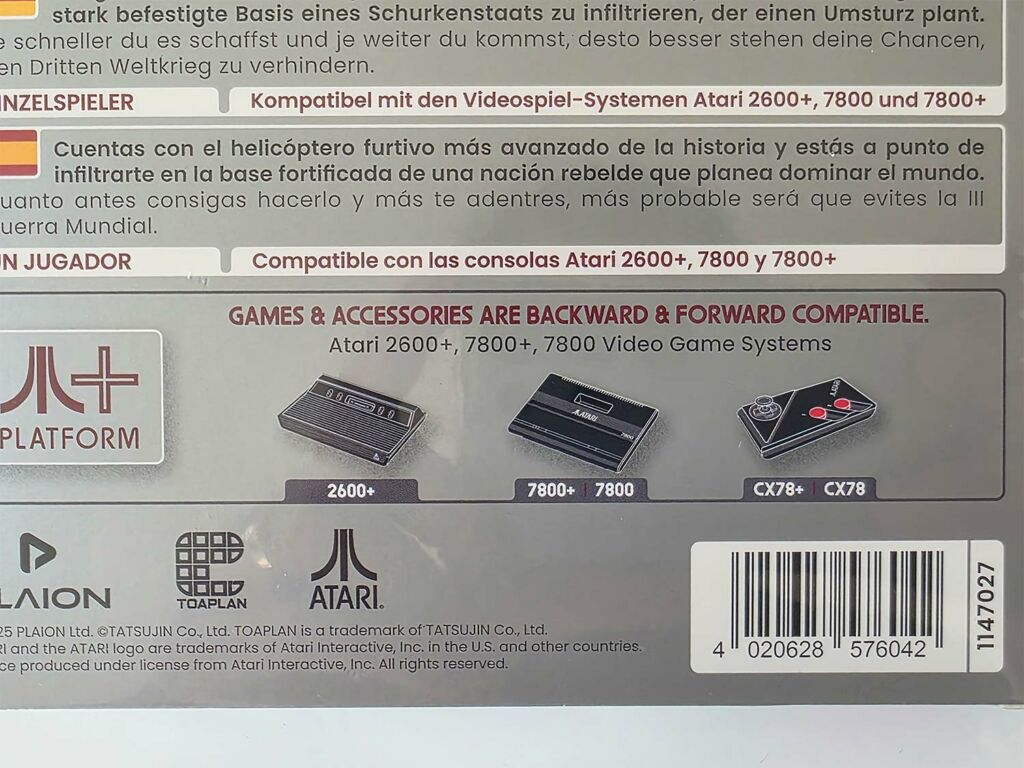 Test Tiger-Heli sur Atari 7800+