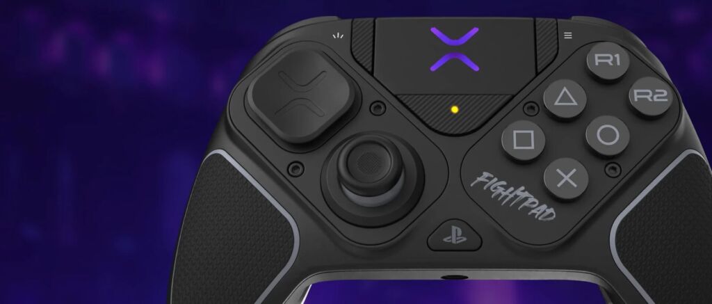 Vue serrée sur le fightpad de la manette Victric Pro BFG Reloaded