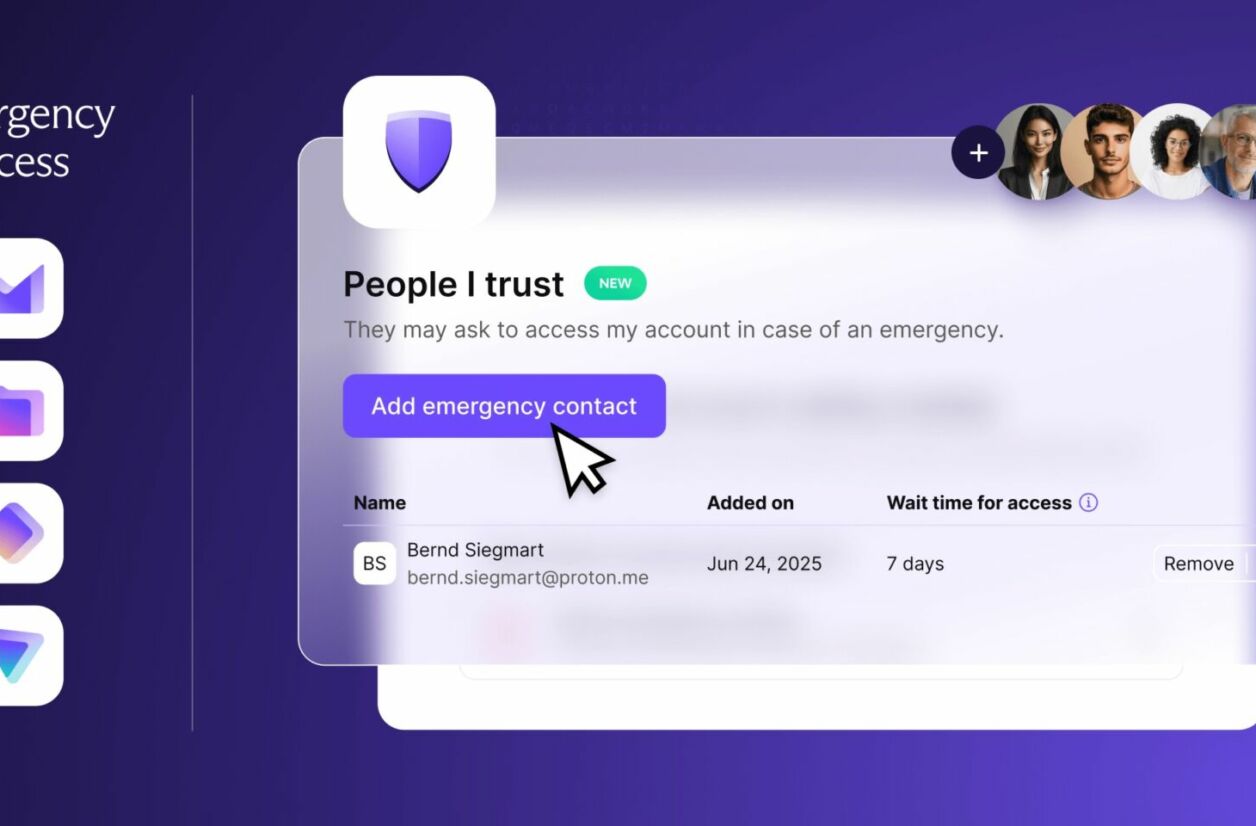 Proton renforce encore la sécurité de ses outils avec l'accès d'urgence
