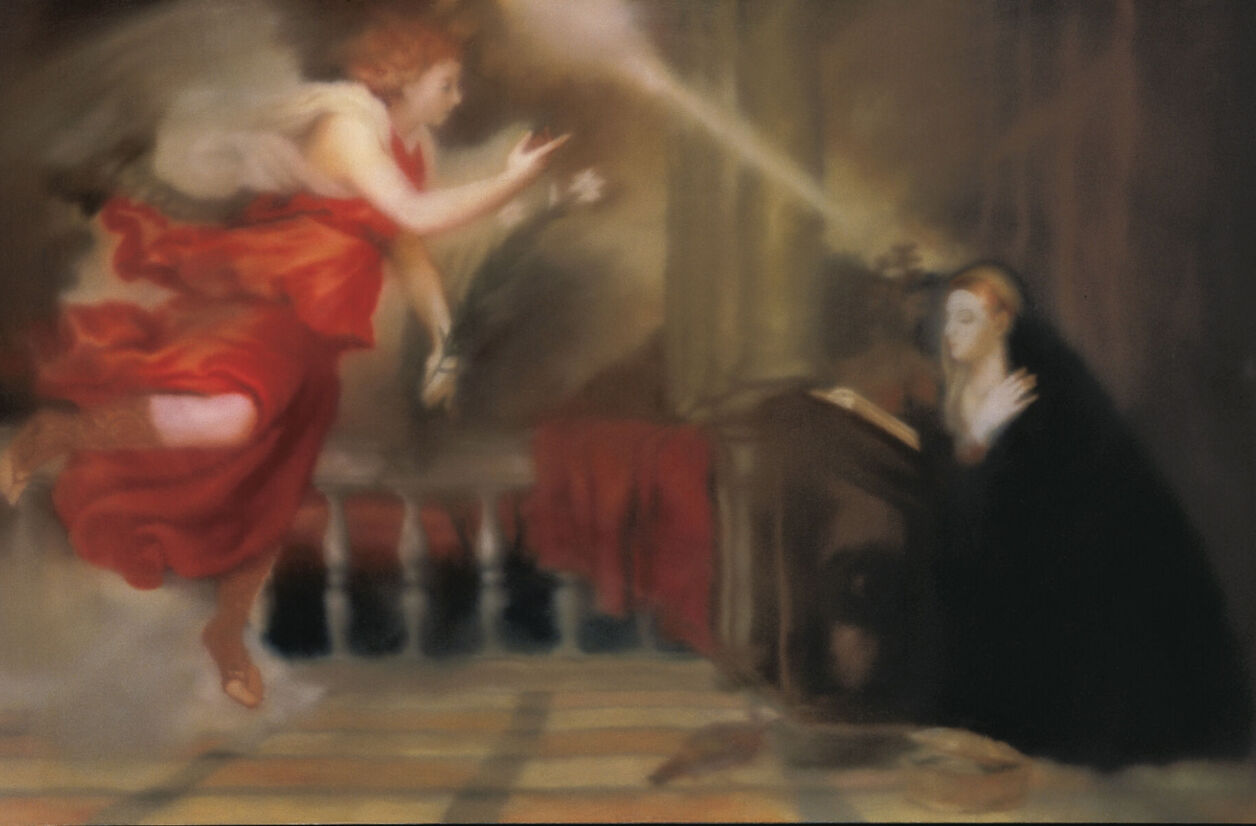 “Verkündigung nach Tizian”, de Gerhard Richter, 1973 (CR 343-1) [Annonciation d’après le Titien]. Huile sur toile. Hirshhorn Museum and Sculpture Garden, Smithsonian Institution, Washington DC, Joseph H. Hirshhorn Purchase Fund, 1994.