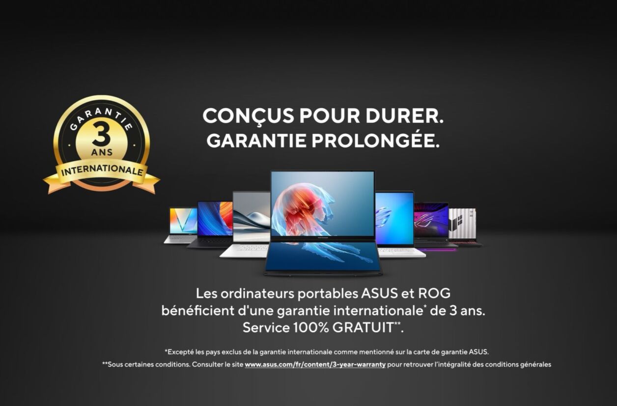 Asus allonge la garantie commerciale de ses ordinateurs portables