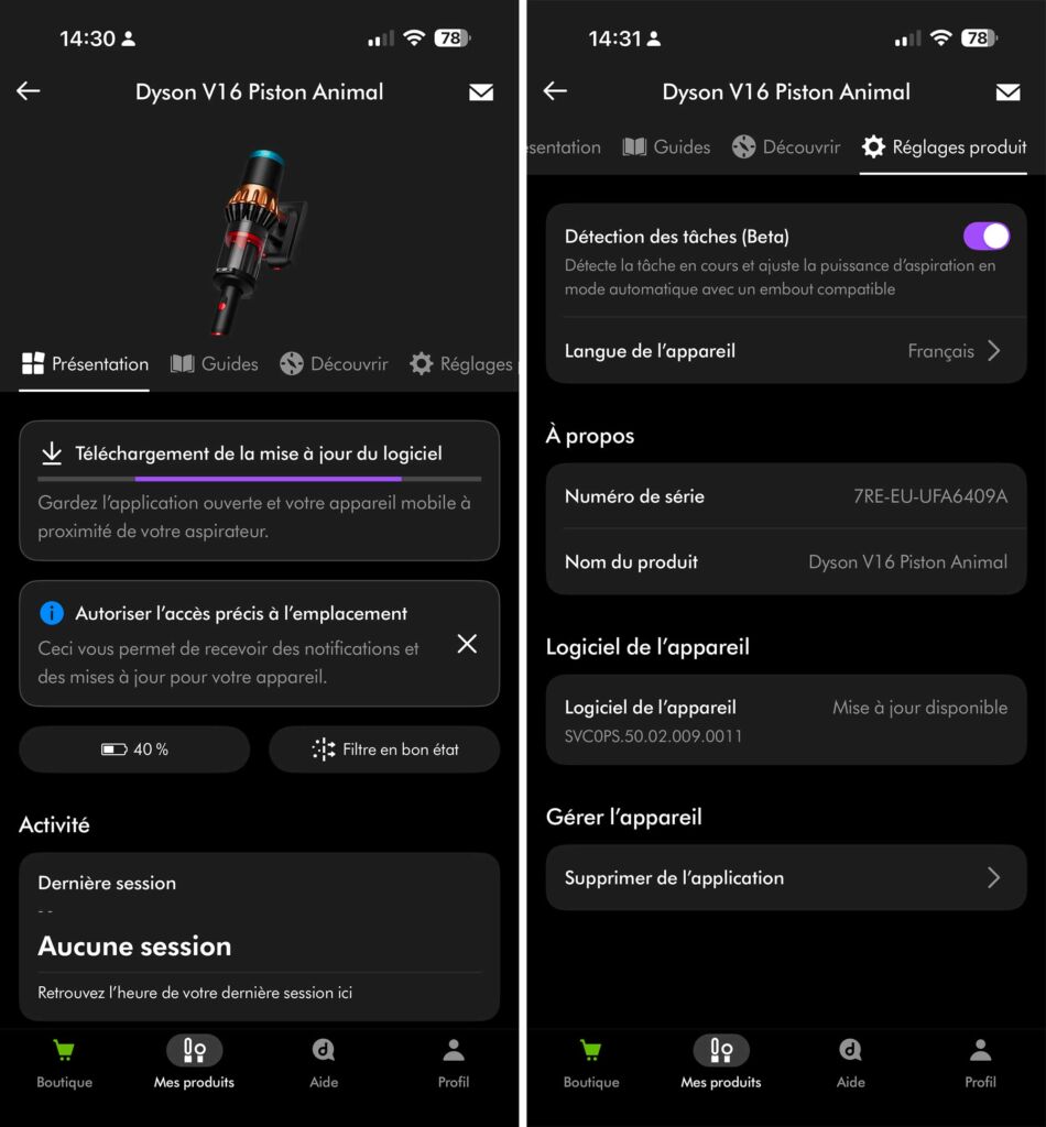 Test Dyson V16 Piston Animal