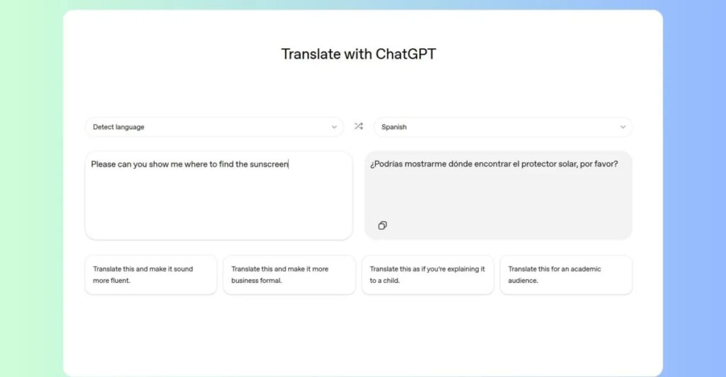 ChatGPT Translate est disponible et veut s’en prendre à Google