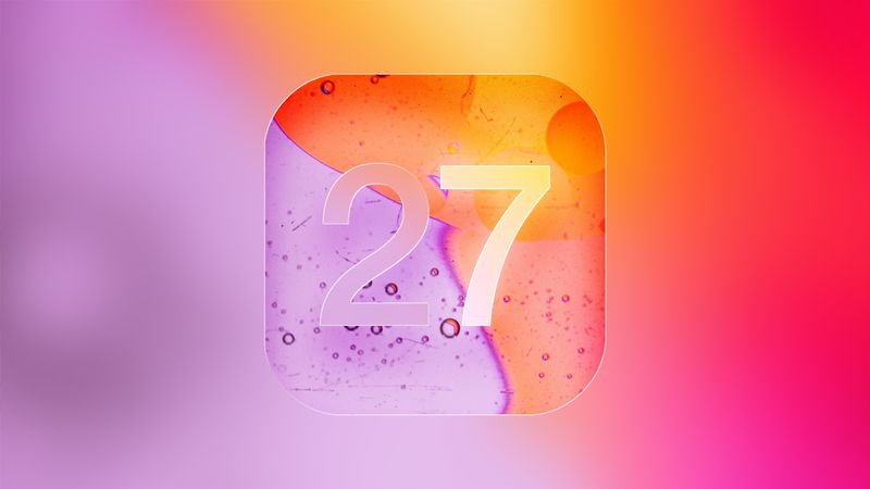 Montage du logo d'iOS 27.