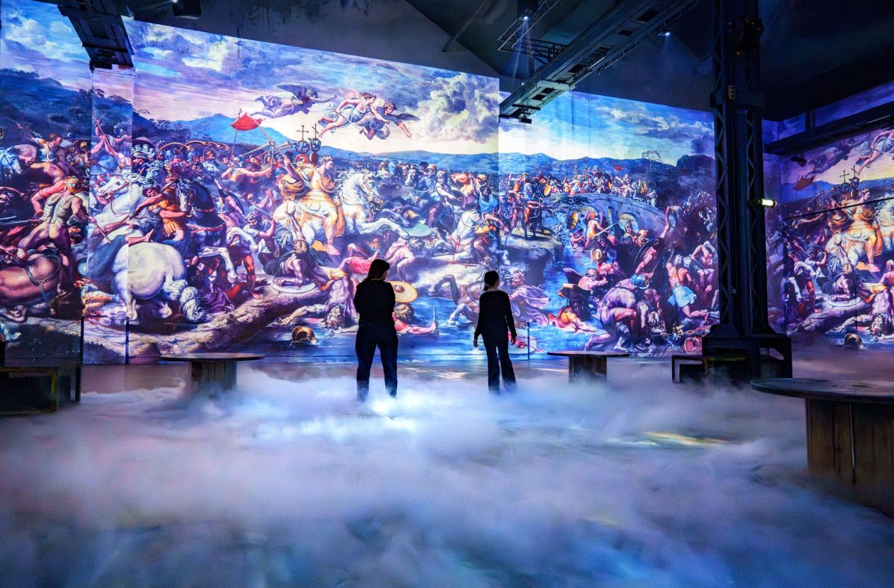 Vue de l’expérience immersive “Renaissance” à L'Atelier des Lumières, à Paris, depuis le 13 mars.