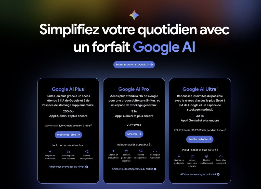 Google AI Pro abonnement