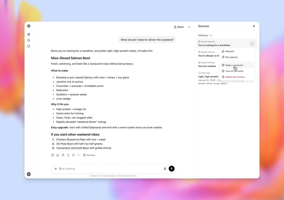 ChatGPT-5.5 Instant Memory Sources