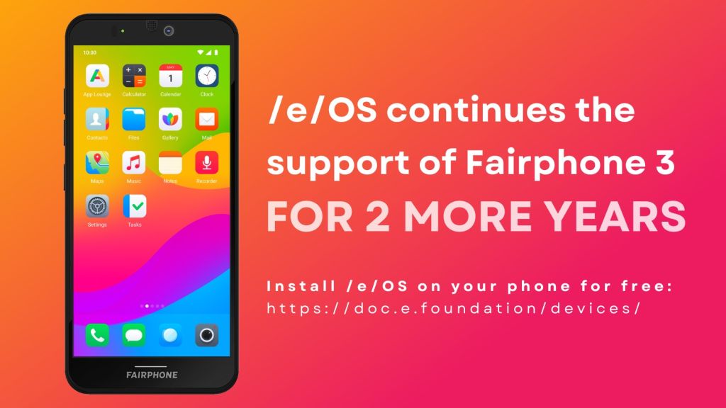 /e/OS Fairphone 3