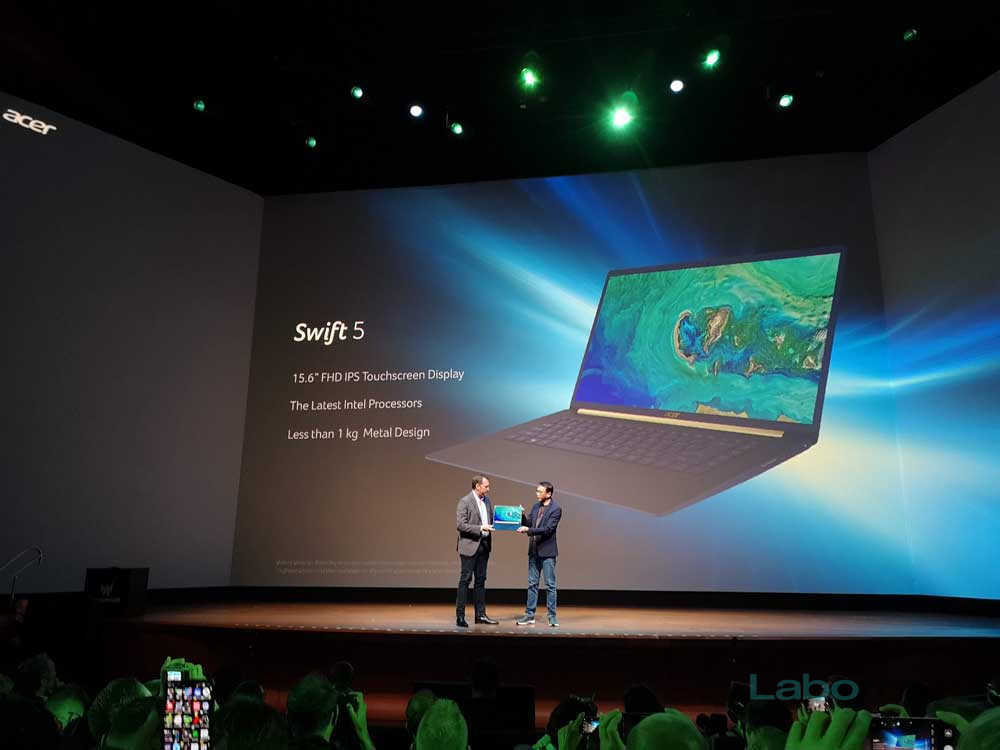 Acer Swift 3 et Swift 5 (2018) : des écrans plus grands pour un même encombrement
