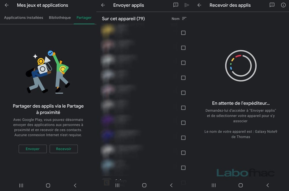 Android : Nearby Share permet de partager des applications sans connexion Internet