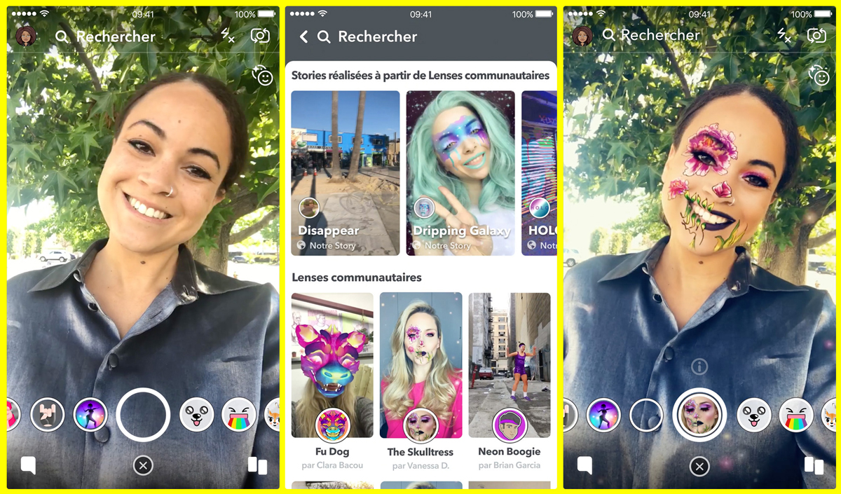Avec Lens Explorer, Snapchat propose d'accéder à des milliers de filtres AR