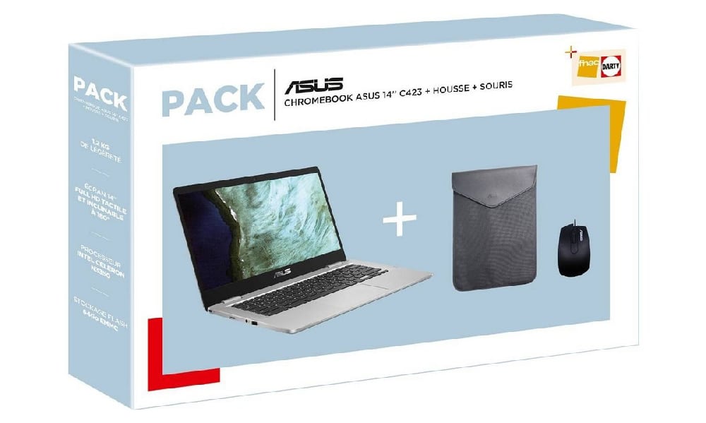 Black Friday 2019 - Le pack Chromebook Asus, housse et souris à 299,99 euros au lieu de 479,99 euros