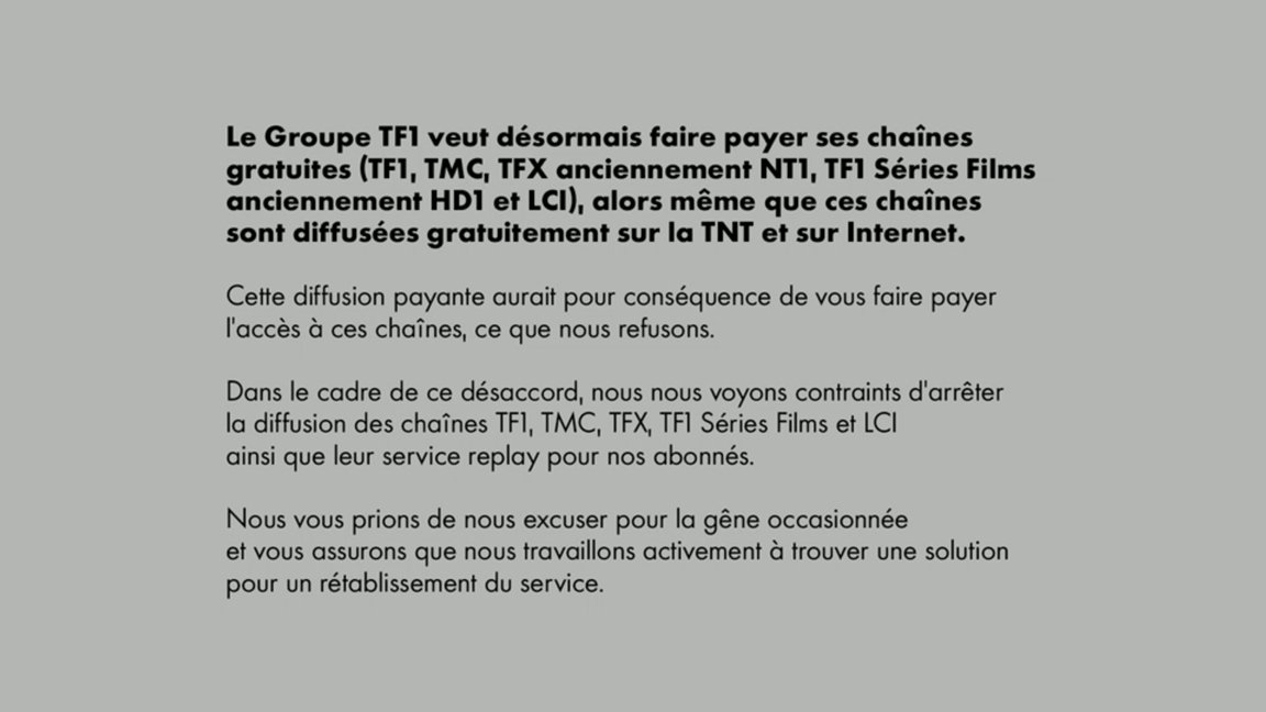 Canal+ interrompt la diffusion des chaînes du groupe TF1