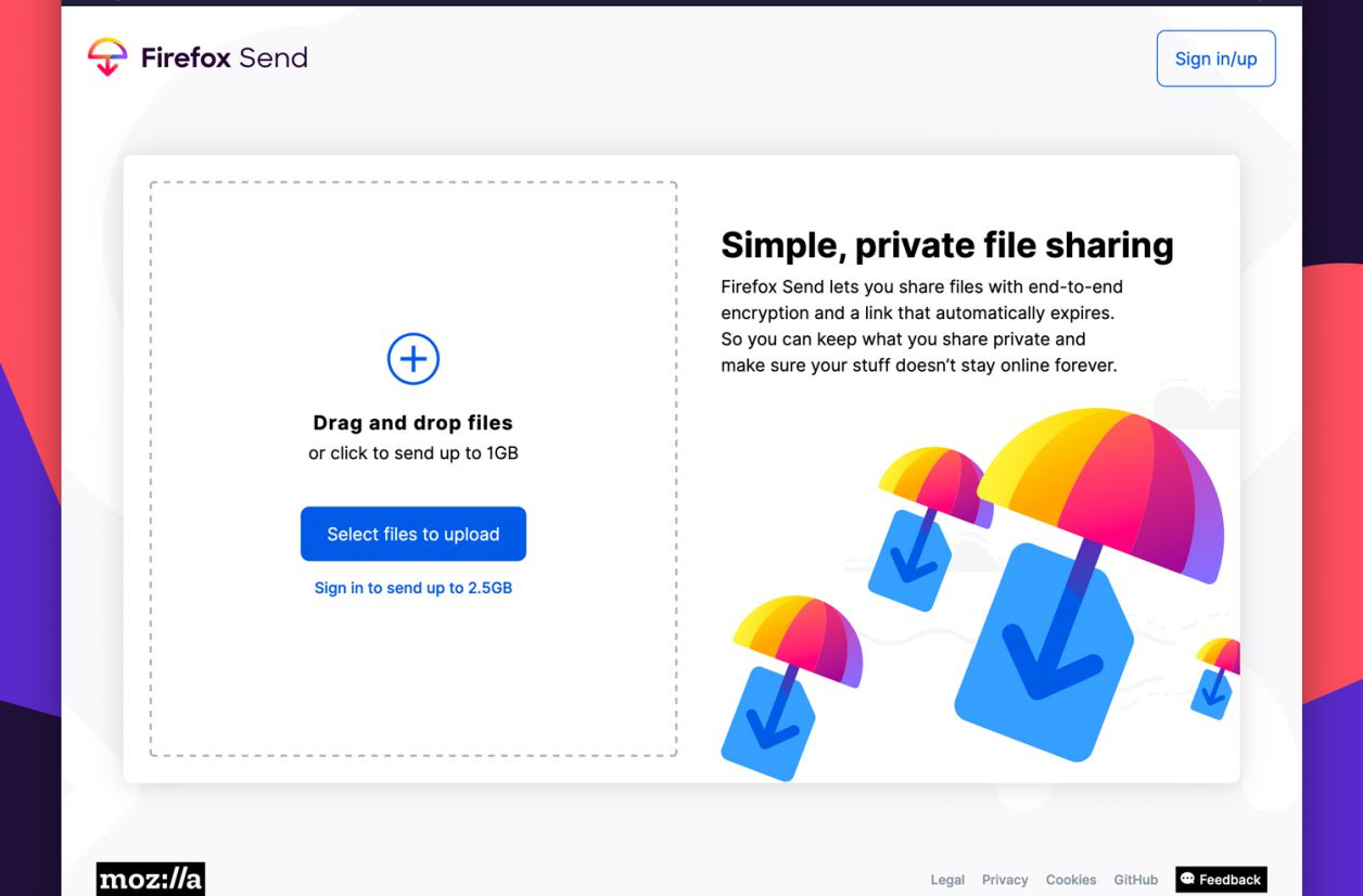Firefox Send : Mozilla lance un service de partage de fichiers gratuit