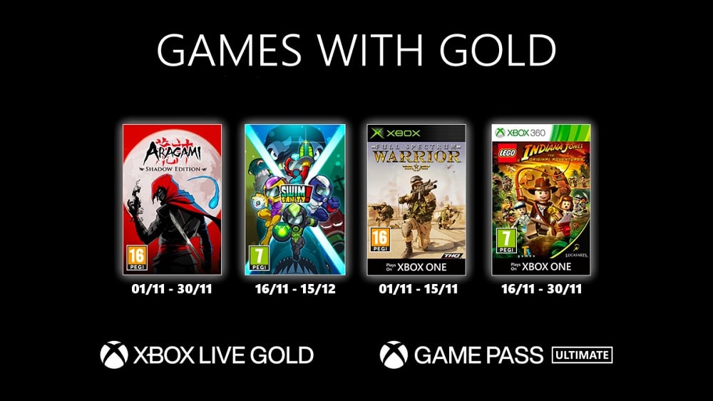 Games with Gold et Xbox Game Pass : les jeux Xbox du mois de novembre 2020