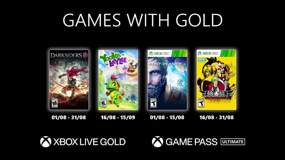 Games With Gold : les jeux Xbox offerts en août 2021 sont connus