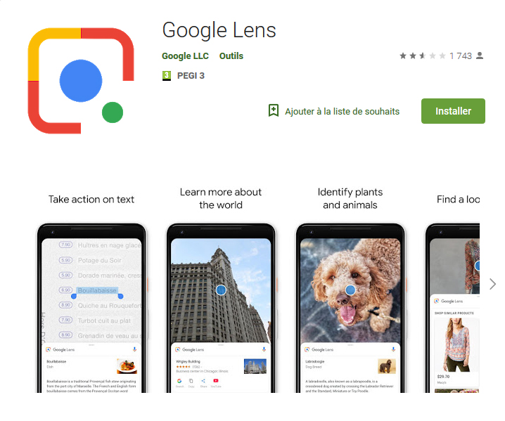 Google Lens est maintenant disponible sur le Play Store