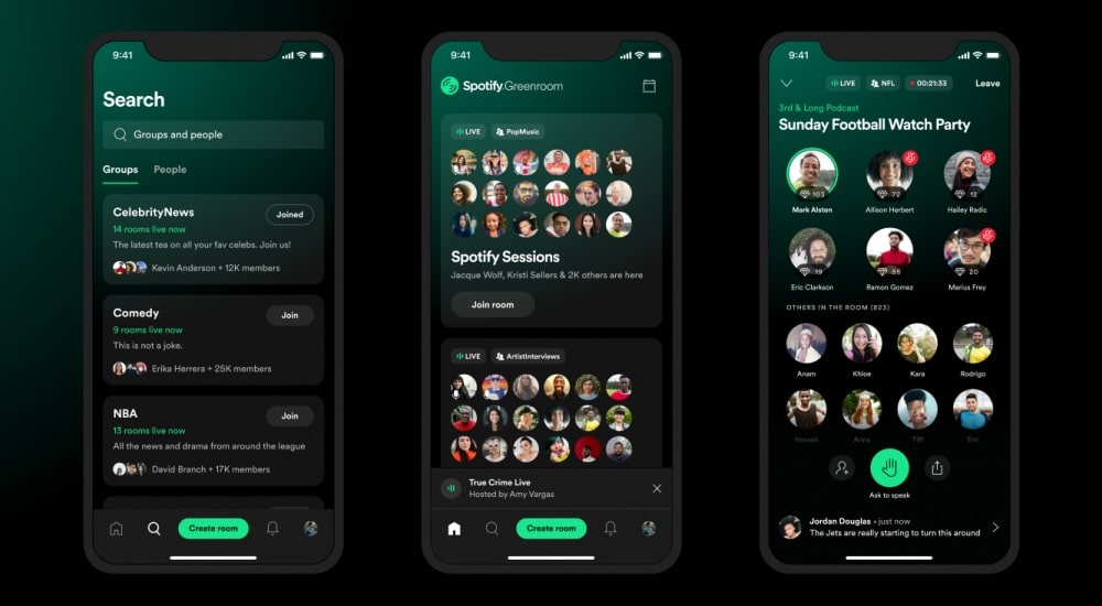 Greenroom : Spotify tient son concurrent à Twitter Spaces et Clubhouse