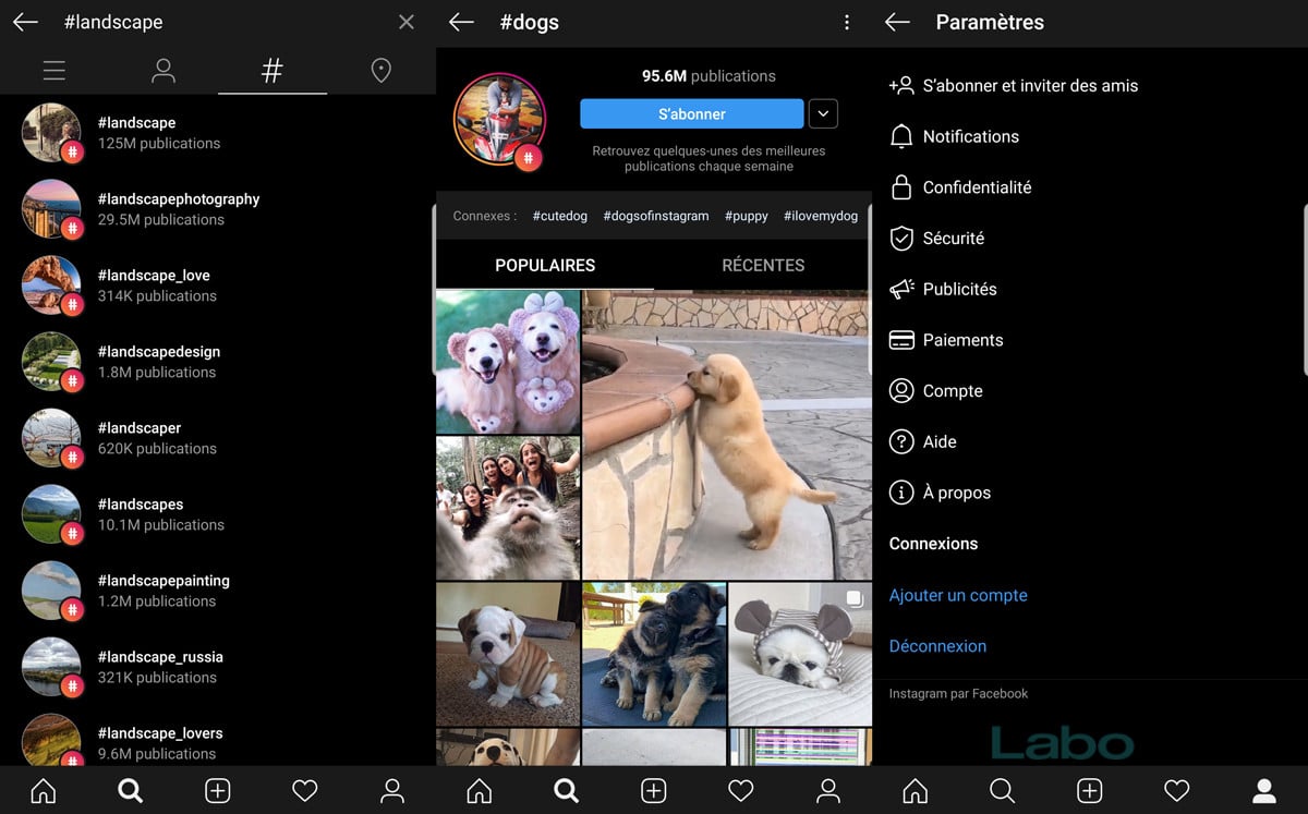 Instagram teste enfin un mode sombre pour Android