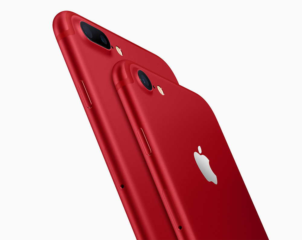 Les Apple iPhone 8 et 8 Plus se drapent de rouge