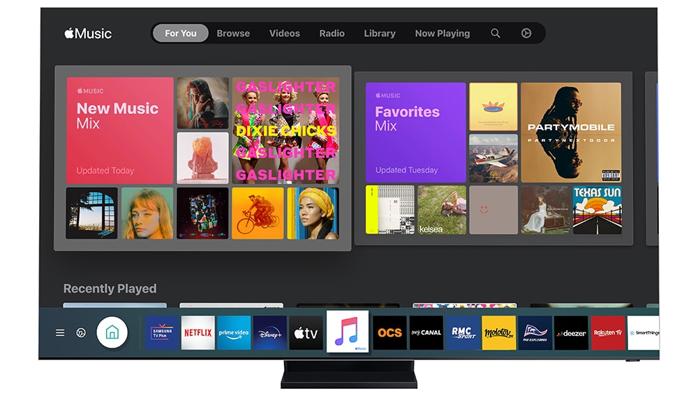 Les téléviseurs de Samsung accueillent l'application Apple Music