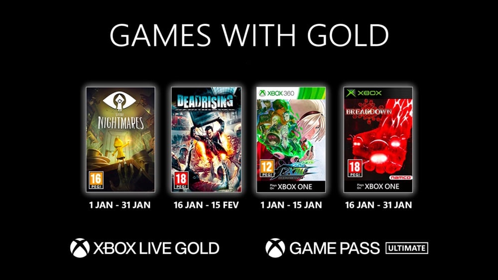 Microsoft Games with Gold : les jeux Xbox gratuits du mois de janvier 2021