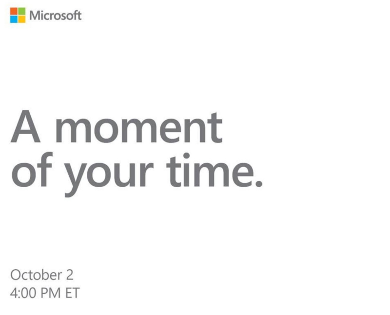 Microsoft Surface : de nouvelles annonces attendues le 2 octobre