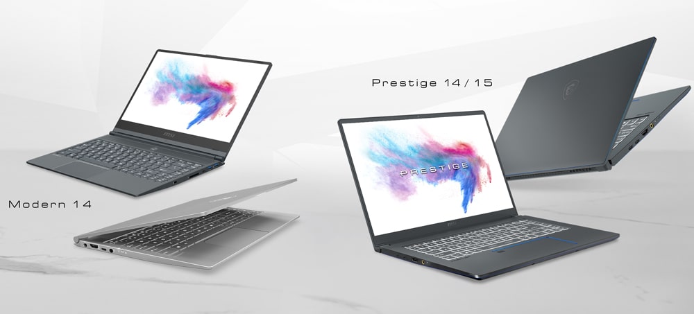 MSI renouvelle ses gammes de PC portables Prestige et Modern