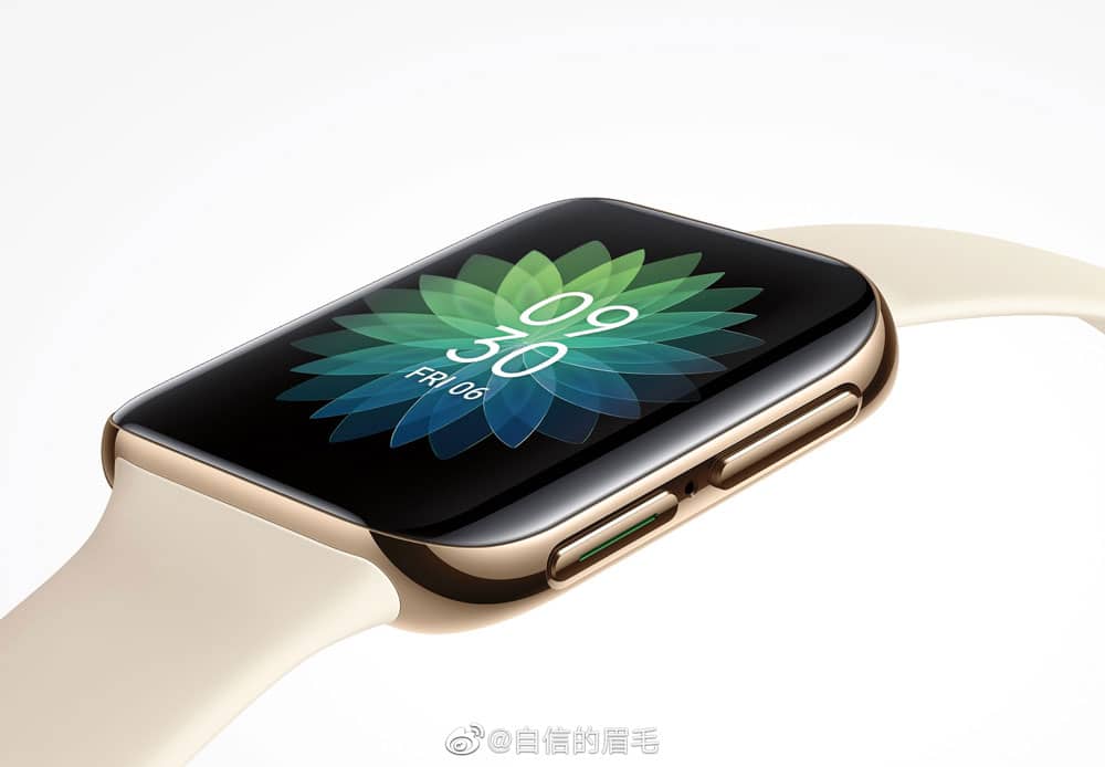 Oppo montre une image de sa montre connectée très "Apple Watch" à écran incurvé