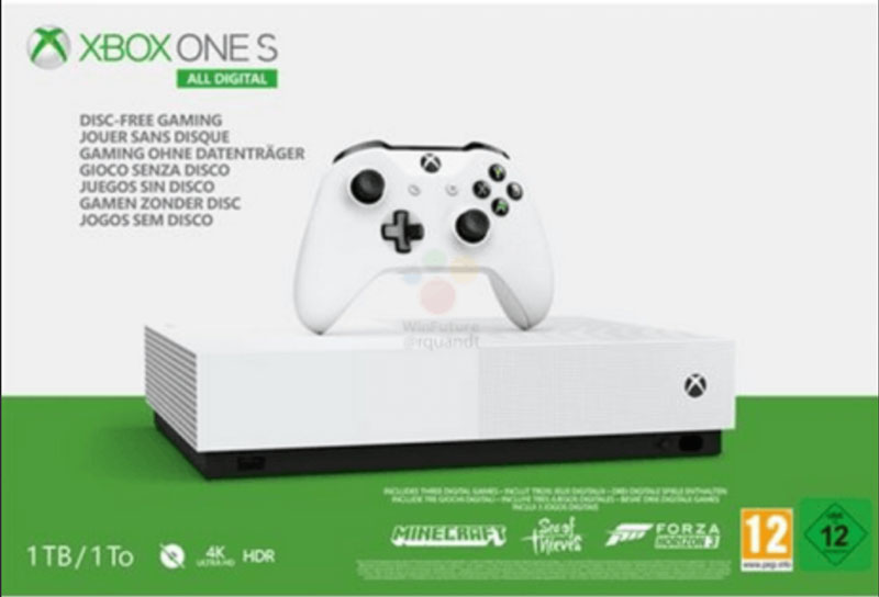 Projet Maverick : la Microsoft Xbox One S All-Digital présentée dès demain ?